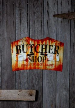 24" Metal Butcher Shop Sign Decoration