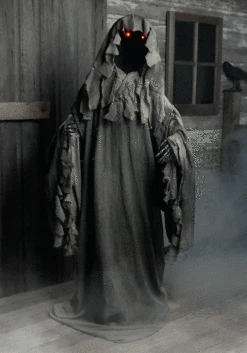 5.4ft Black Reaper Ghost W/ Lights Standing Prop