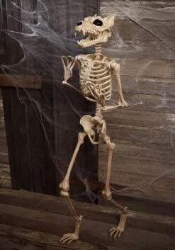 64'' Pose-N-Stay Werewolf Skeleton Halloween Decoration