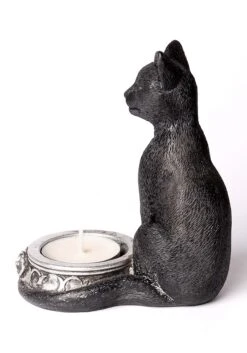 Black Cat Tea Light Holder -Fun World Shop black cat t light holder alt 2