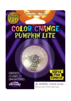 Fun World Color Changing Pumpkin Lite Halloween Prop