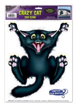 Crazy Cat Car Window Cling