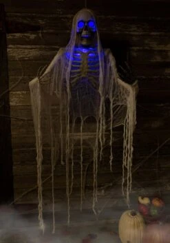 Fun World Shop -Fun World Shop hanging skeleton blue light alt 1