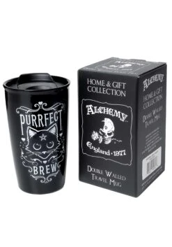 Purrfect Brew Double Walled Travel Mug