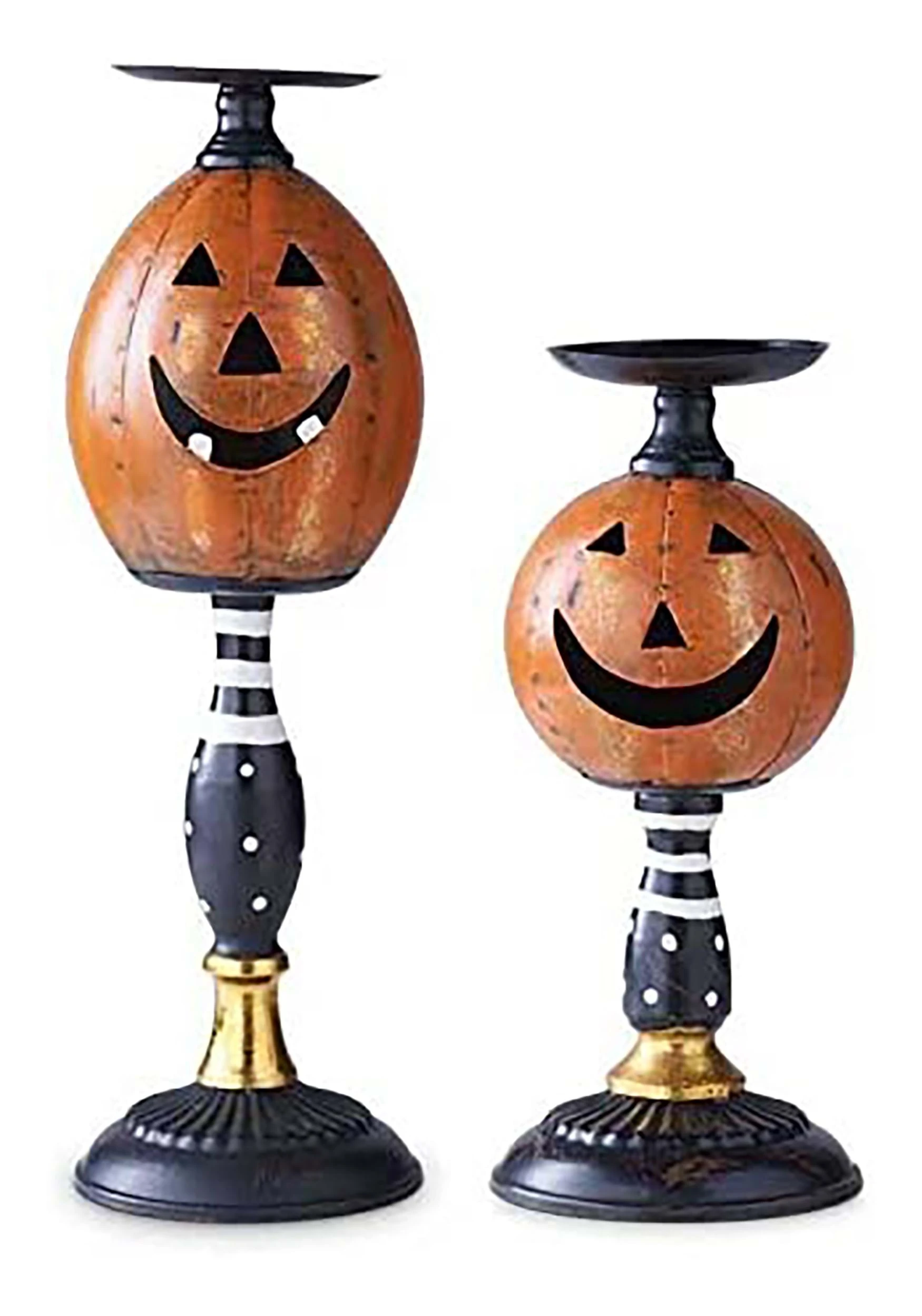 Jack O Lantern Candleholders Set 1 Jack O Lantern Candleholders Set
