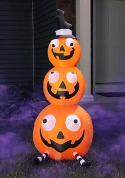 Jack-O-Lantern Stacked Inflatable Decoration