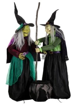 Animated Stirring Up Trouble Witch Decoration -Fun World Shop stirring up trouble animated witch decoration alt 12