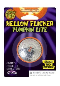 Fun World Yellow Flicker Pumpkin Lite
